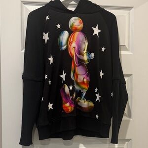 Desigual Black Sweater with Multicolor Graphic